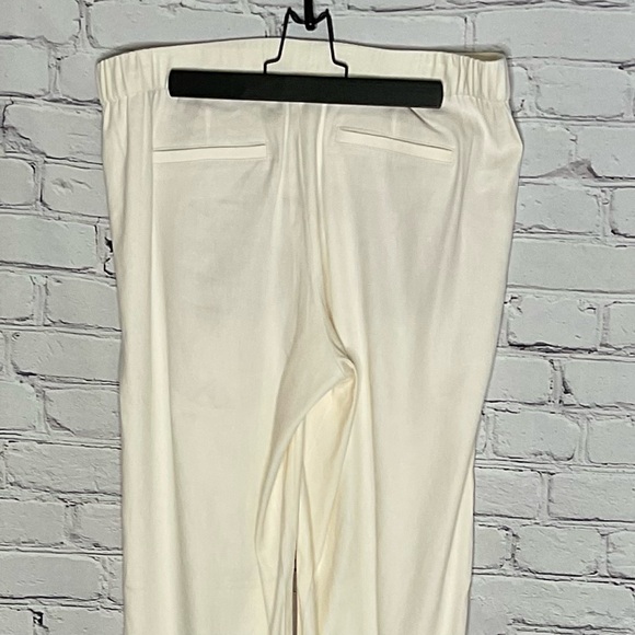 J Jill Love Linen Porcelain Pleated Side Zip Trousers Medium NWT - Picture 7 of 14
